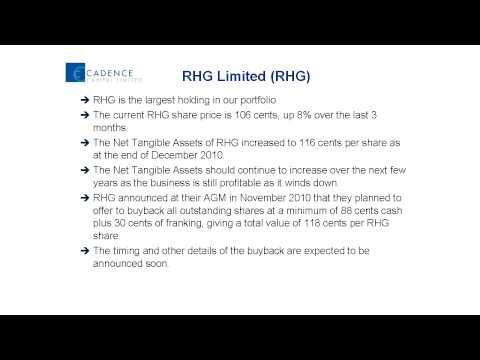 Cadence Capital Limited Half Year Results Webcast December 2011