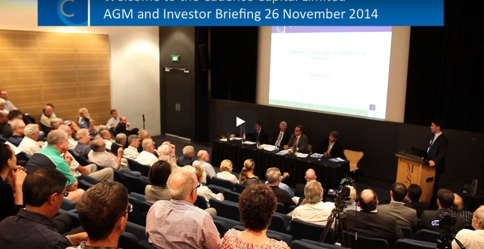 Cadence Capital Ltd 2014 AGM & Investor Briefing